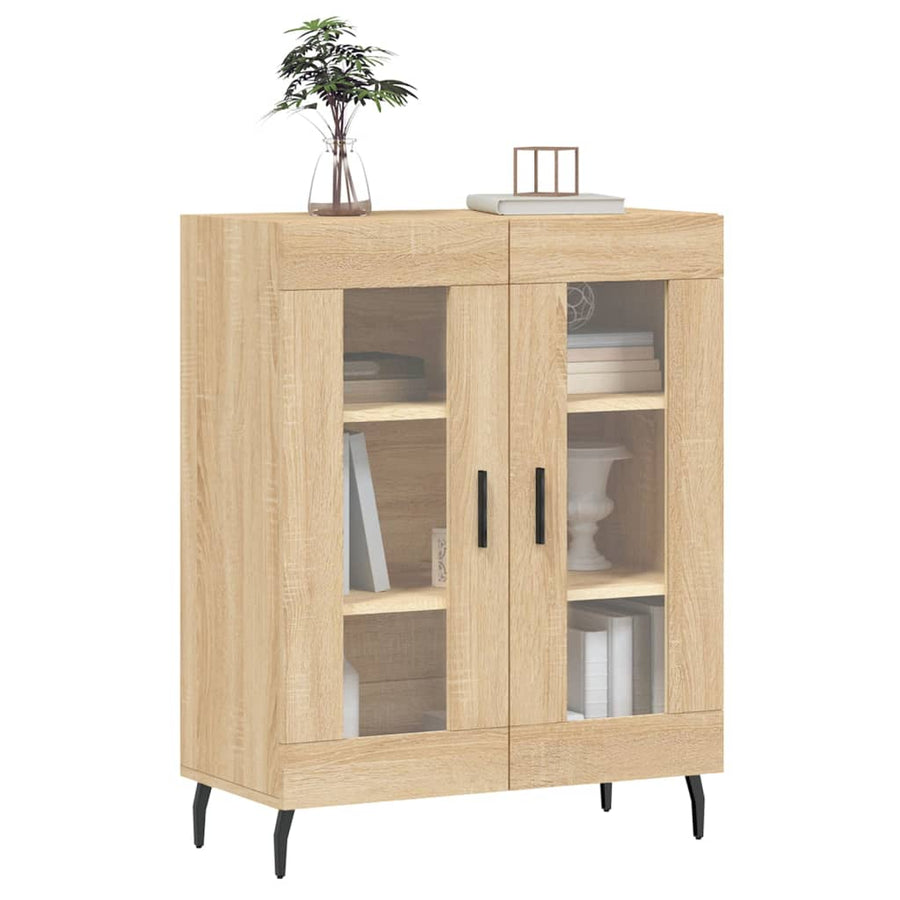 Dressoir 69,5X34X90 Cm Bewerkt Hout Kleurig Sonoma eiken
