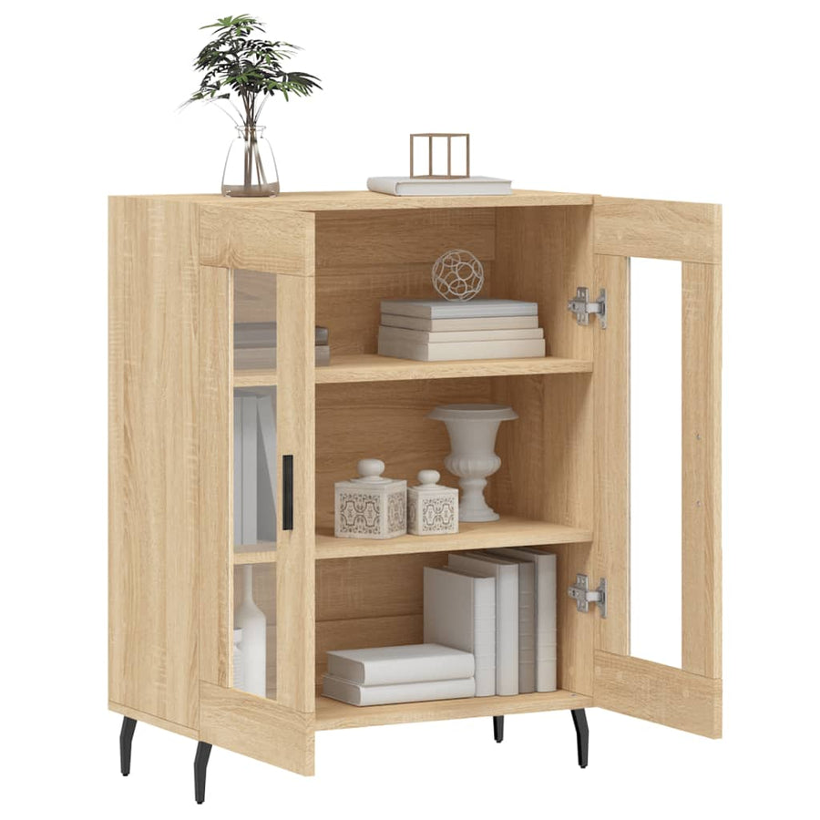 Dressoir 69,5X34X90 Cm Bewerkt Hout Kleurig Sonoma eiken