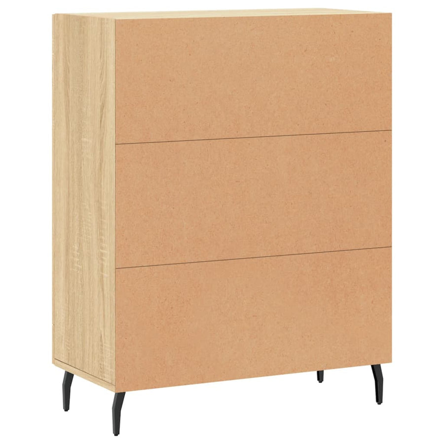 Dressoir 69,5X34X90 Cm Bewerkt Hout Kleurig Sonoma eiken