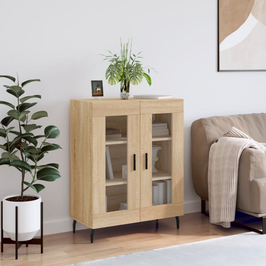 Dressoir 69,5X34X90 Cm Bewerkt Hout Kleurig Sonoma eiken