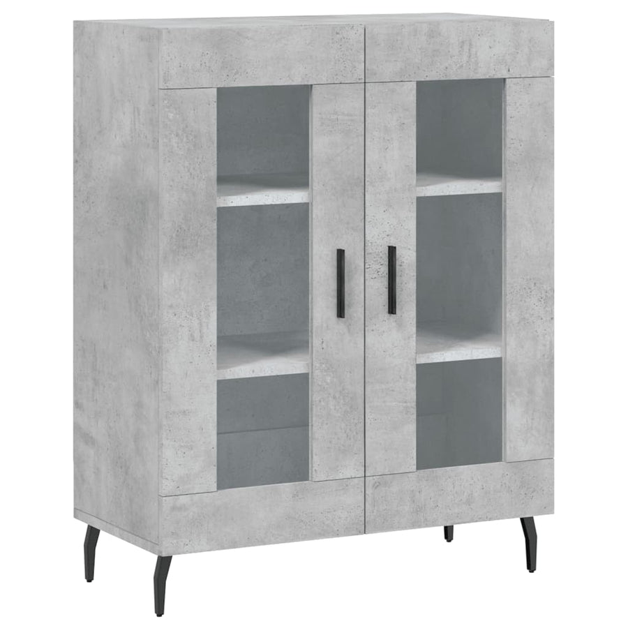 Dressoir 69,5X34X90 Cm Bewerkt Hout Betongrijs