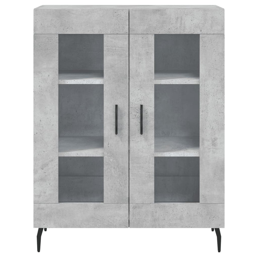 Dressoir 69,5X34X90 Cm Bewerkt Hout Betongrijs