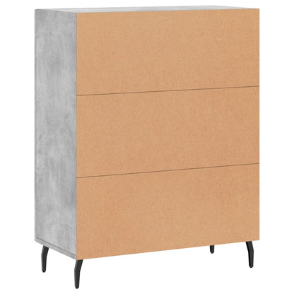 Dressoir 69,5X34X90 Cm Bewerkt Hout Betongrijs