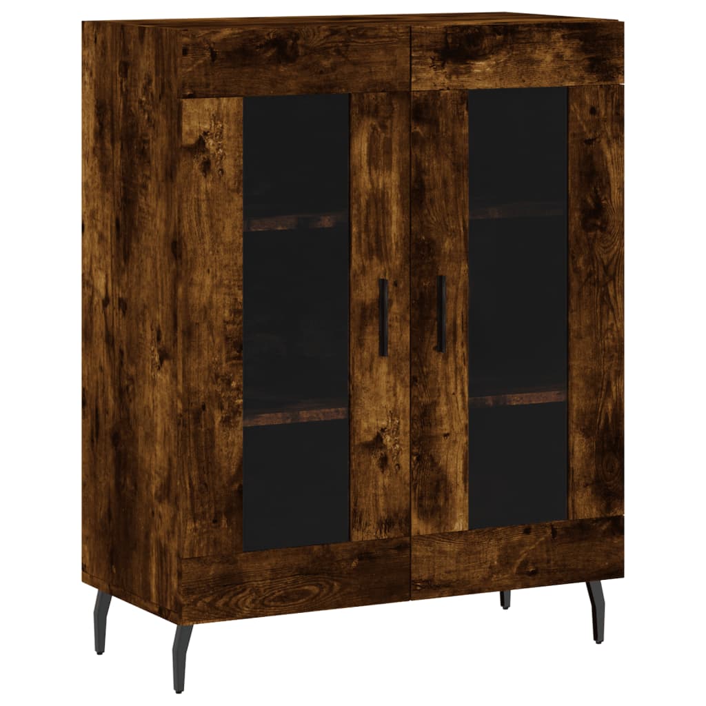 Dressoir 69,5x34x90 cm bewerkt hout gerookt eikenkleurig