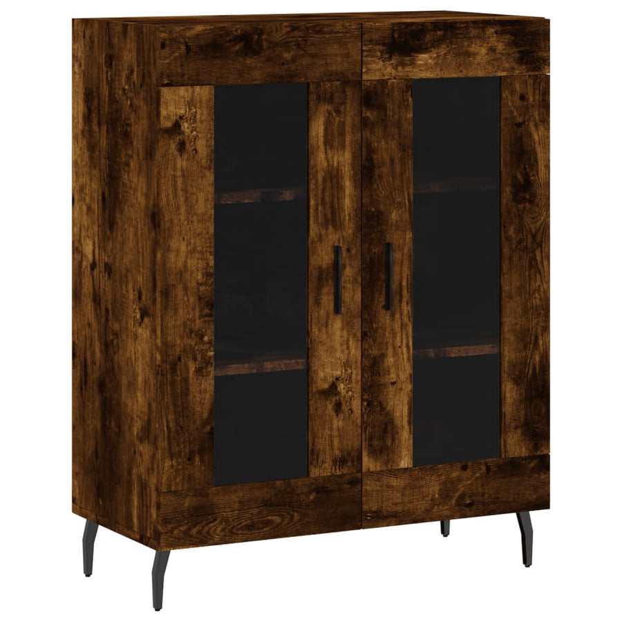 Dressoir 69,5x34x90 cm bewerkt hout gerookt eikenkleurig