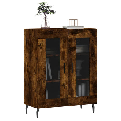 Dressoir 69,5x34x90 cm bewerkt hout gerookt eikenkleurig