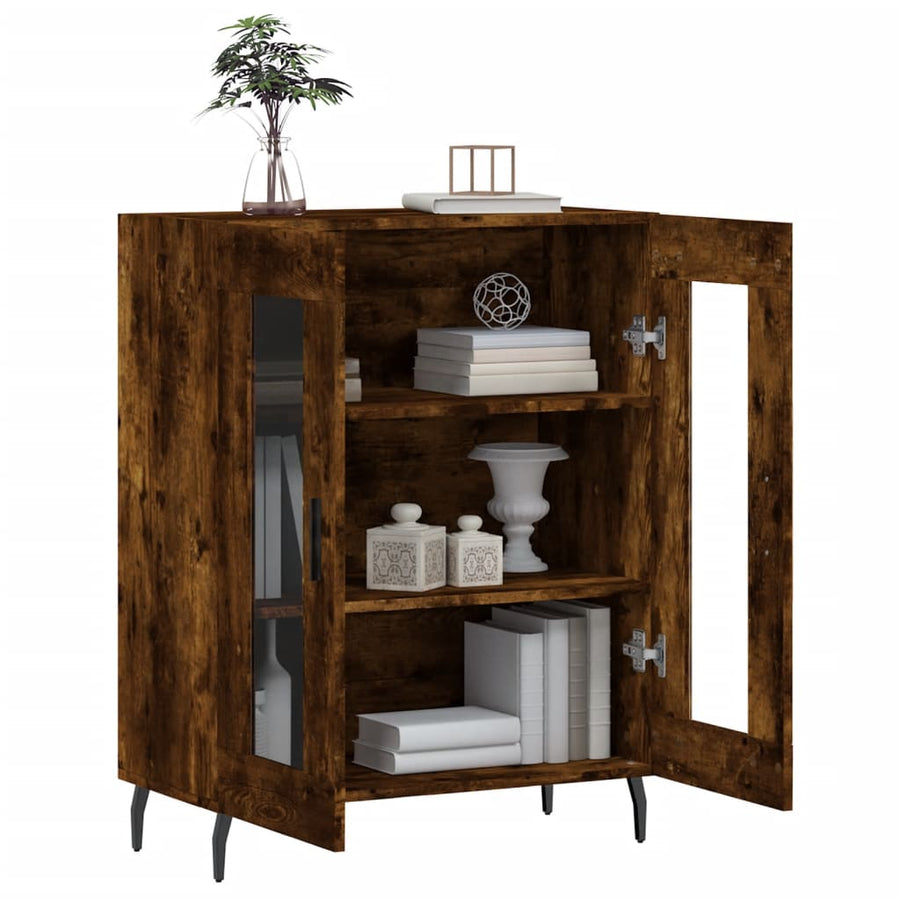 Dressoir 69,5x34x90 cm bewerkt hout gerookt eikenkleurig