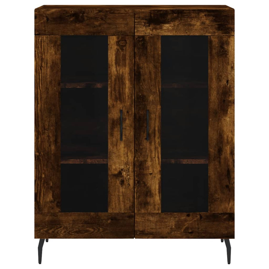 Dressoir 69,5x34x90 cm bewerkt hout gerookt eikenkleurig