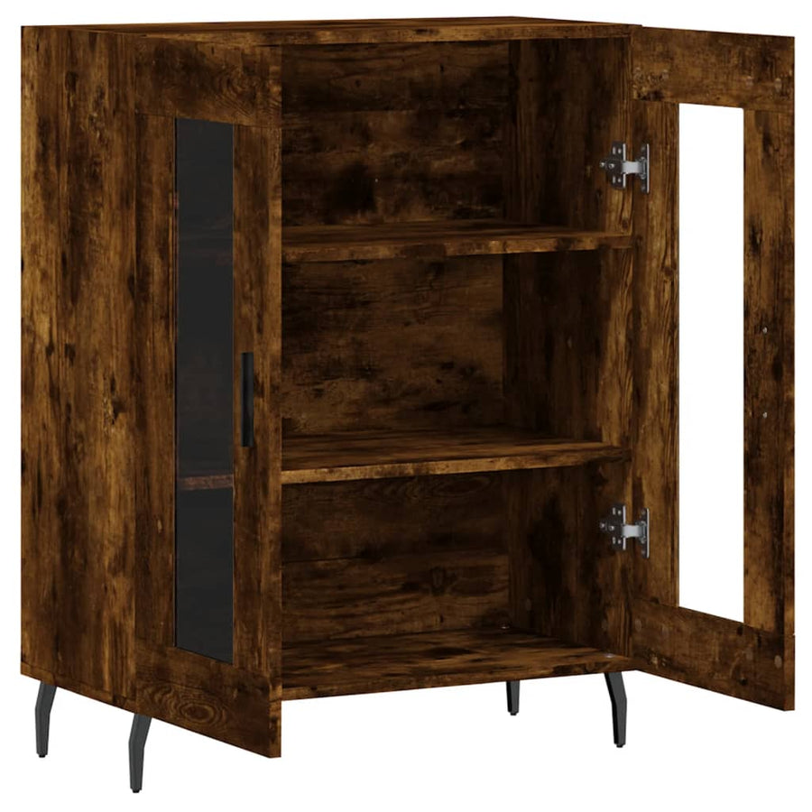 Dressoir 69,5x34x90 cm bewerkt hout gerookt eikenkleurig