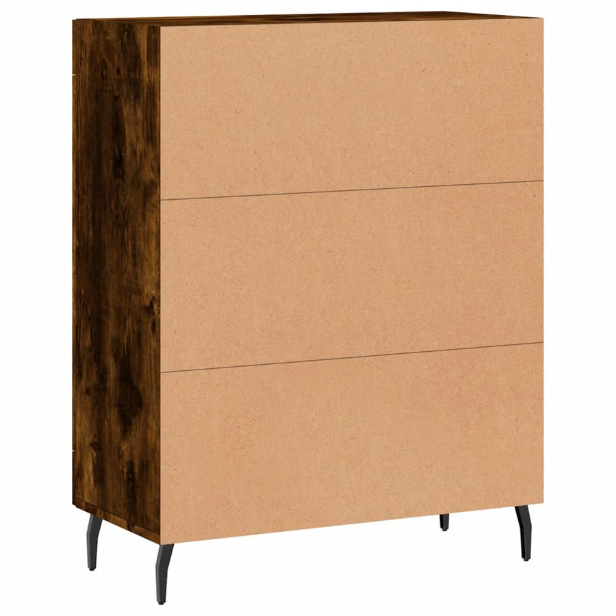 Dressoir 69,5x34x90 cm bewerkt hout gerookt eikenkleurig