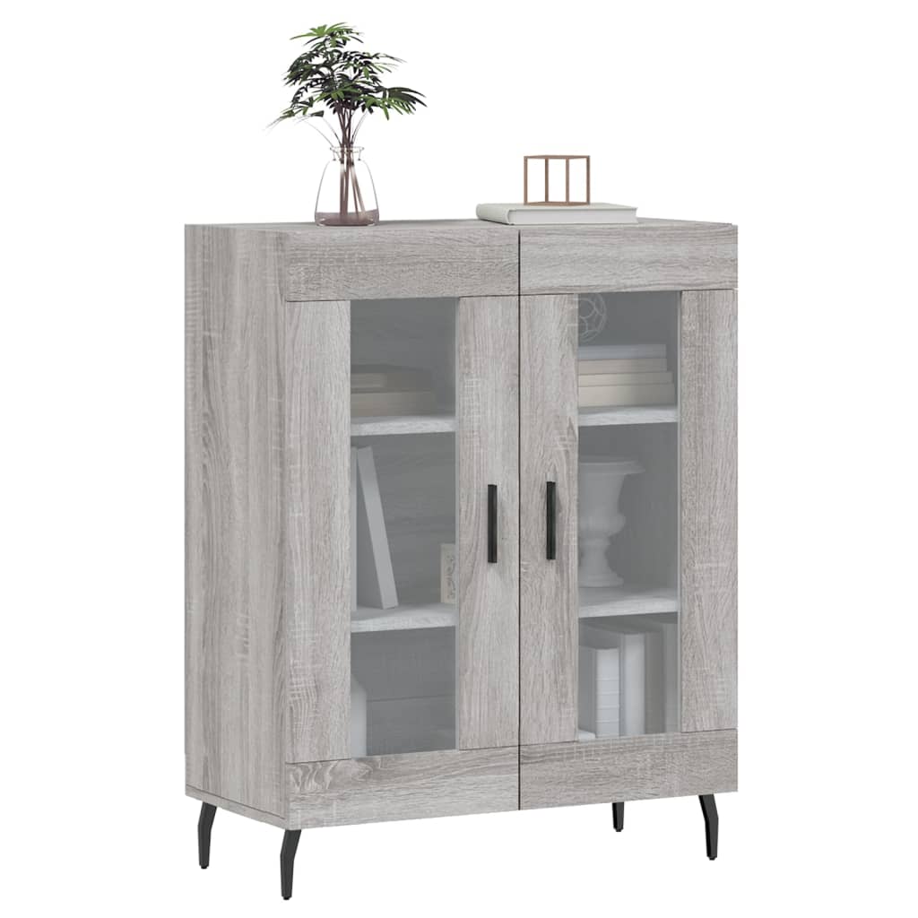 Dressoir 69,5X34X90 Cm Bewerkt Hout Grijs Sonoma Eikenkleurig
