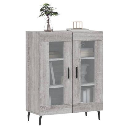 Dressoir 69,5X34X90 Cm Bewerkt Hout Grijs Sonoma Eikenkleurig