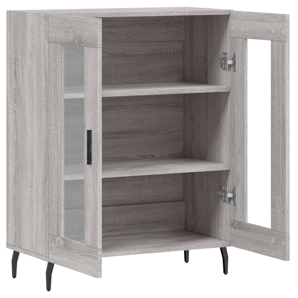 Dressoir 69,5X34X90 Cm Bewerkt Hout Grijs Sonoma Eikenkleurig