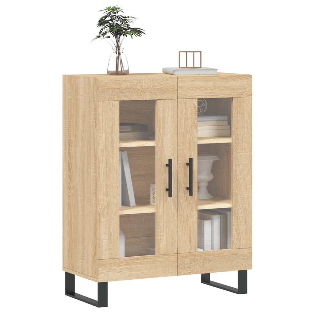 Dressoir 69,5x34x90 cm bewerkt hout sonoma eikenkleurig
