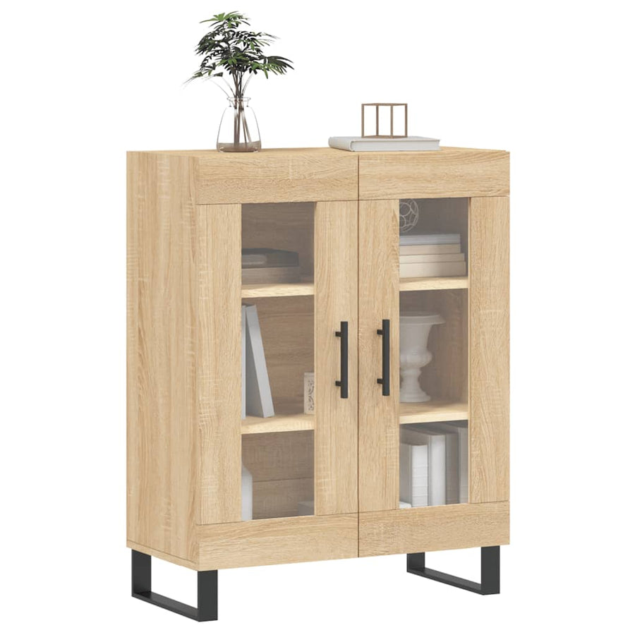 Dressoir 69,5x34x90 cm bewerkt hout sonoma eikenkleurig