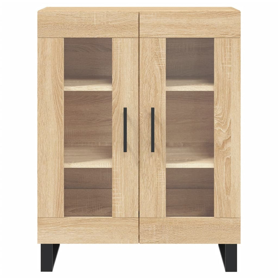 Dressoir 69,5x34x90 cm bewerkt hout sonoma eikenkleurig