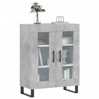 Dressoir 69,5X34X90 Cm Bewerkt Hout Betongrijs