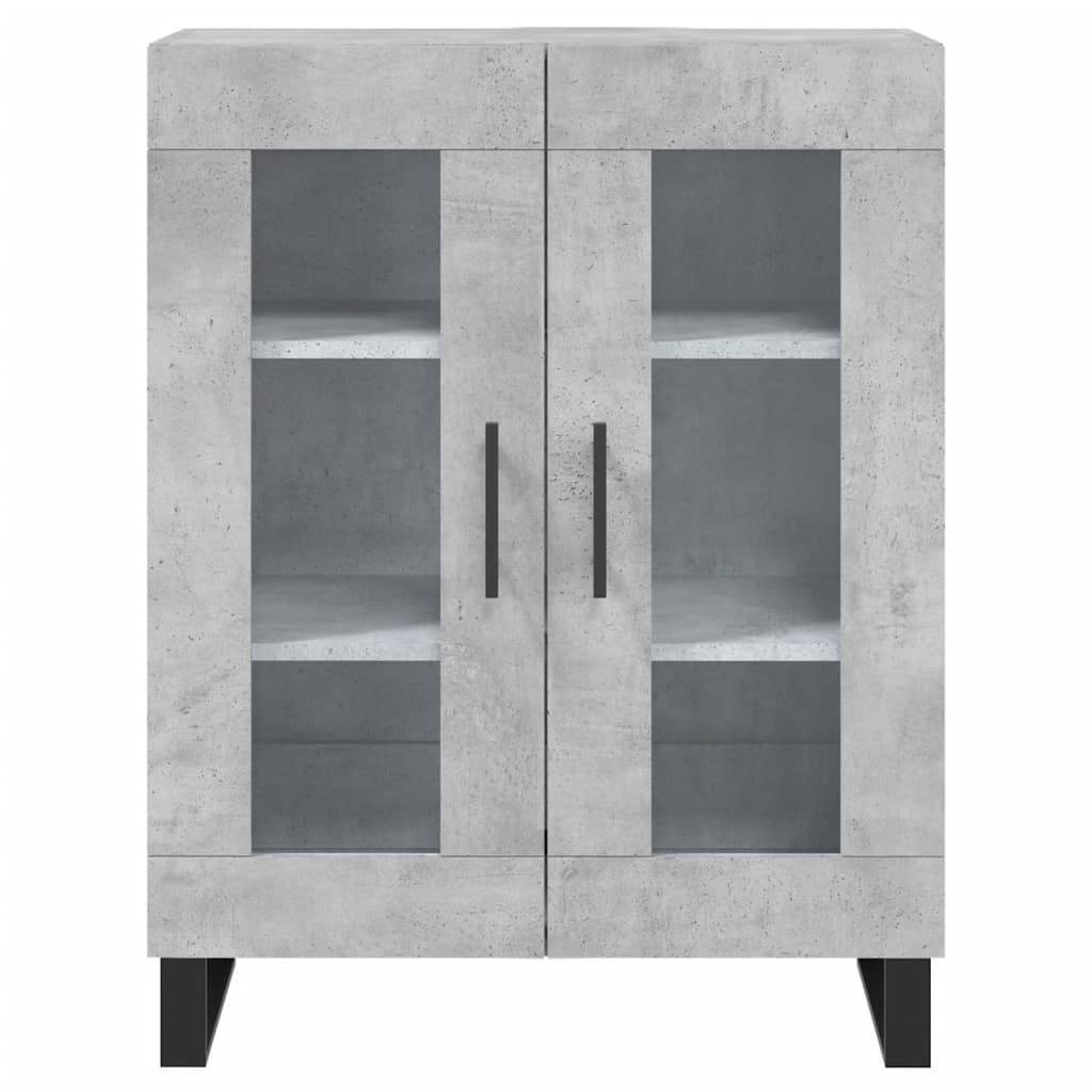 Dressoir 69,5X34X90 Cm Bewerkt Hout Betongrijs