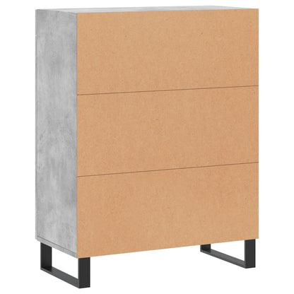Dressoir 69,5X34X90 Cm Bewerkt Hout Betongrijs