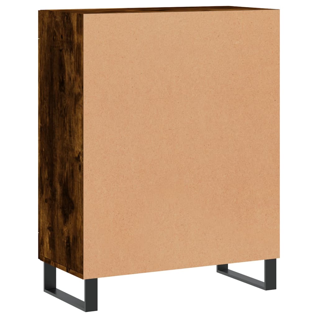 Dressoir 69,5X34X90 Cm Bewerkt Hout Gerookt Eikenkleurig
