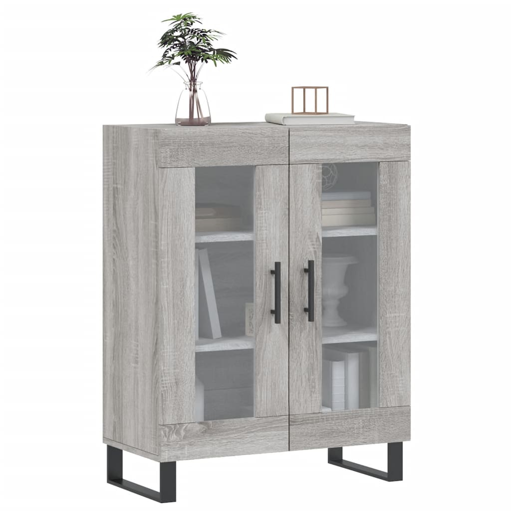 Dressoir 69,5X34X90 Cm Bewerkt Hout Grijs Sonoma Eikenkleurig