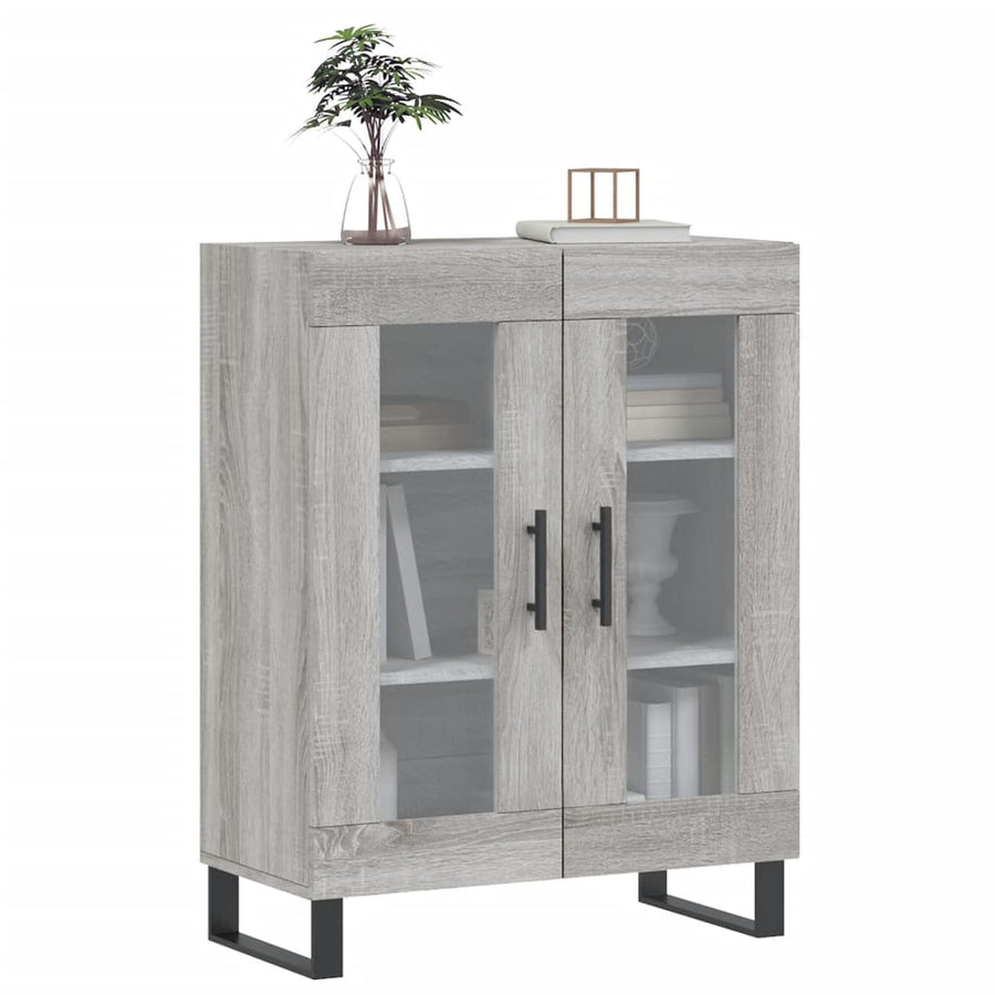 Dressoir 69,5X34X90 Cm Bewerkt Hout Grijs Sonoma Eikenkleurig
