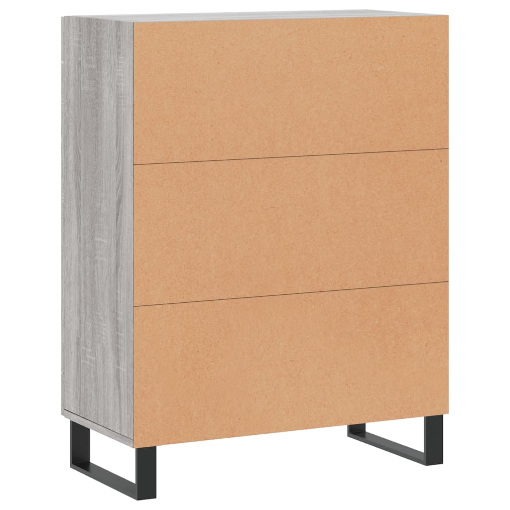 Dressoir 69,5X34X90 Cm Bewerkt Hout Grijs Sonoma Eikenkleurig
