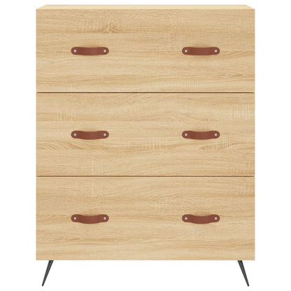 Ladekast 69,5x34x90 cm bewerkt hout sonoma eikenkleurig