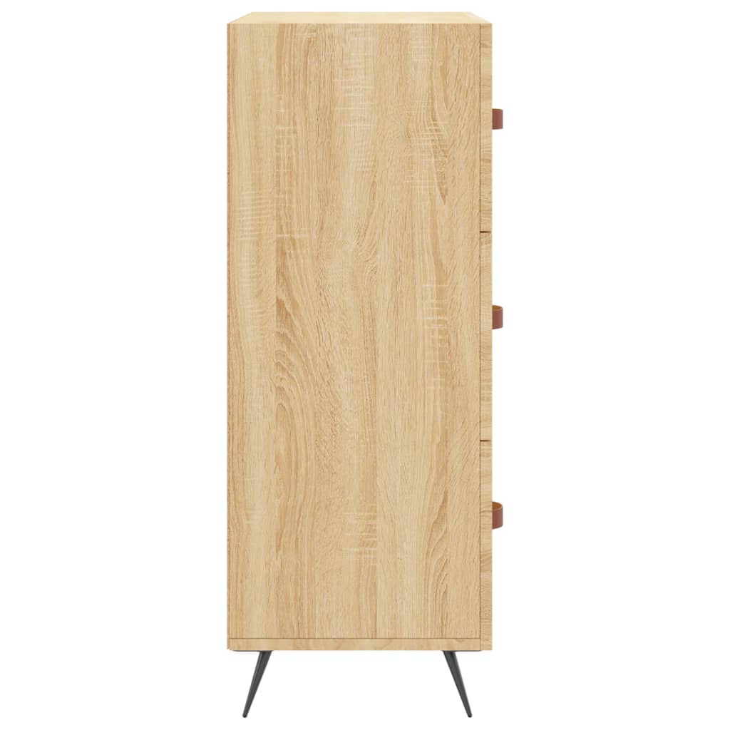 Ladekast 69,5x34x90 cm bewerkt hout sonoma eikenkleurig