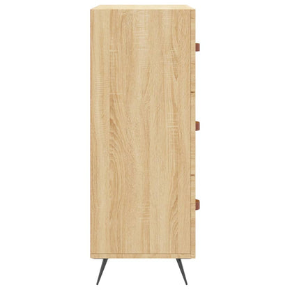 Ladekast 69,5x34x90 cm bewerkt hout sonoma eikenkleurig
