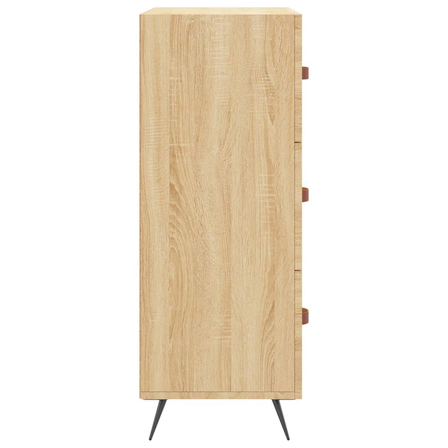 Ladekast 69,5x34x90 cm bewerkt hout sonoma eikenkleurig