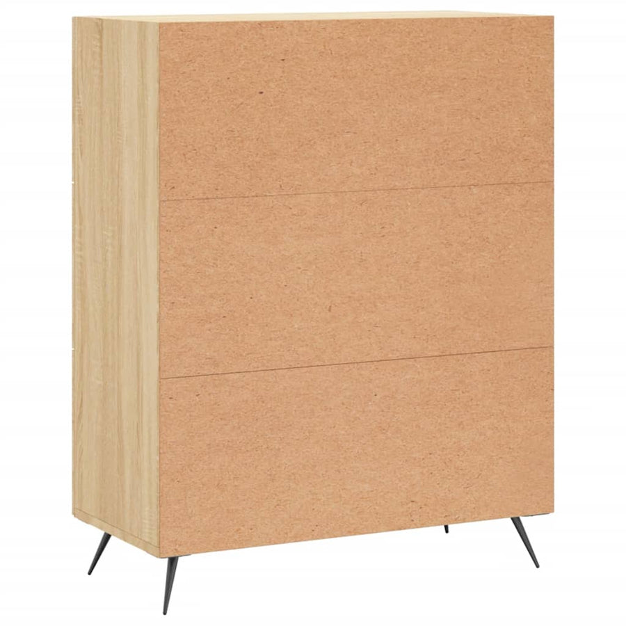 Ladekast 69,5x34x90 cm bewerkt hout sonoma eikenkleurig