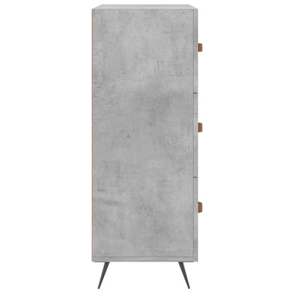 Ladekast 69,5x34x90 cm bewerkt hout betongrijs