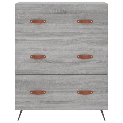 Ladekast 69,5x34x90 cm bewerkt hout grijs sonoma