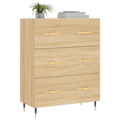 Dressoir 69,5X34X90 Cm Bewerkt Hout Sonoma Eikenkleurig