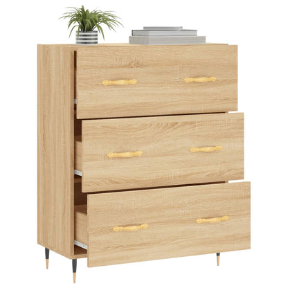Dressoir 69,5X34X90 Cm Bewerkt Hout Sonoma Eikenkleurig