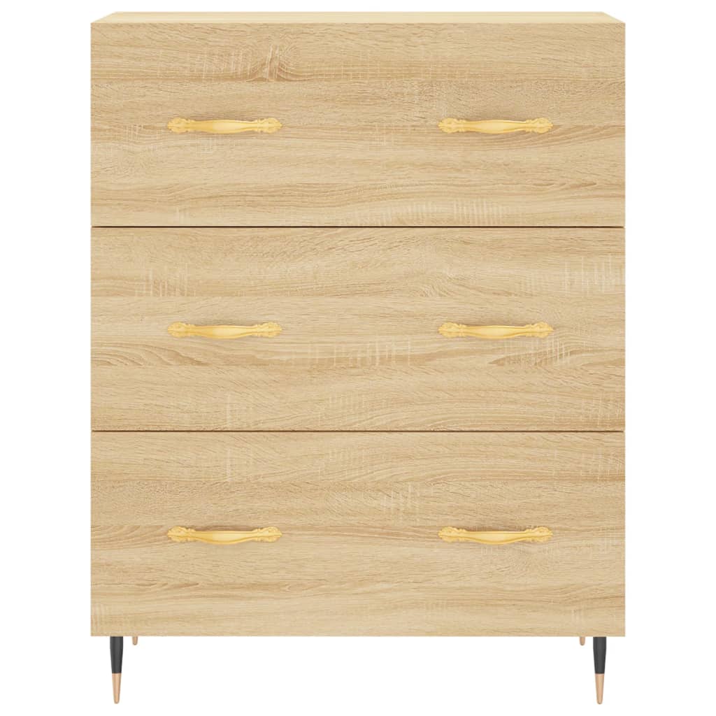 Dressoir 69,5X34X90 Cm Bewerkt Hout Sonoma Eikenkleurig