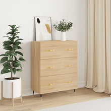 Dressoir 69,5X34X90 Cm Bewerkt Hout Sonoma Eikenkleurig