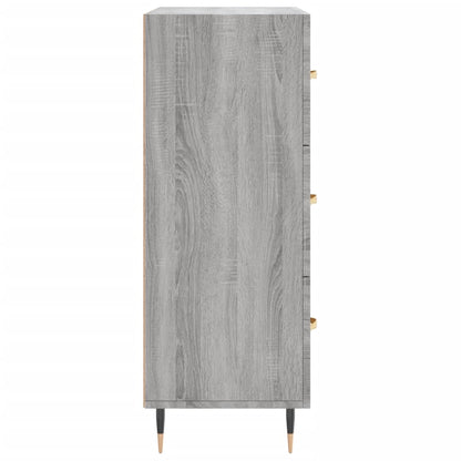 Dressoir 69,5X34X90 Cm Bewerkt Hout Grijs Sonoma Eikenkleurig