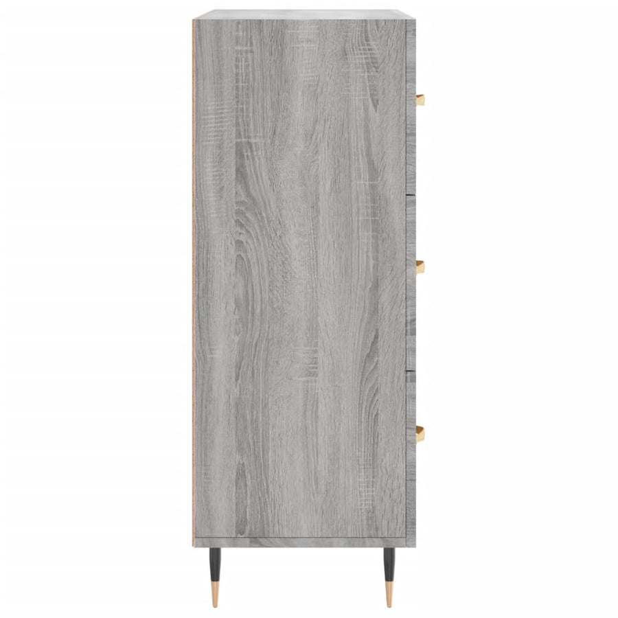 Dressoir 69,5X34X90 Cm Bewerkt Hout Grijs Sonoma Eikenkleurig