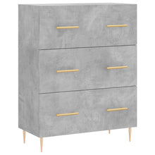 Dressoir 69,5X34X90 Cm Bewerkt Hout Betongrijs