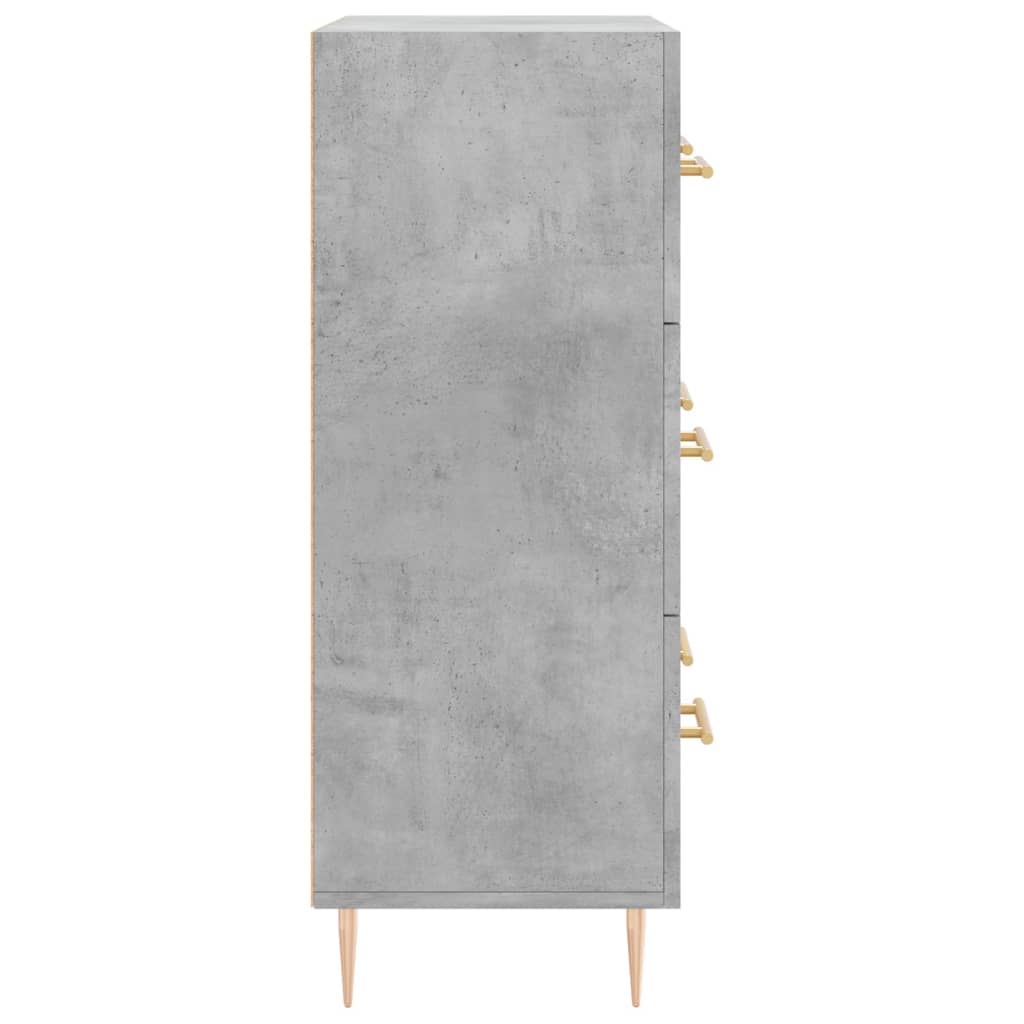 Dressoir 69,5X34X90 Cm Bewerkt Hout Betongrijs