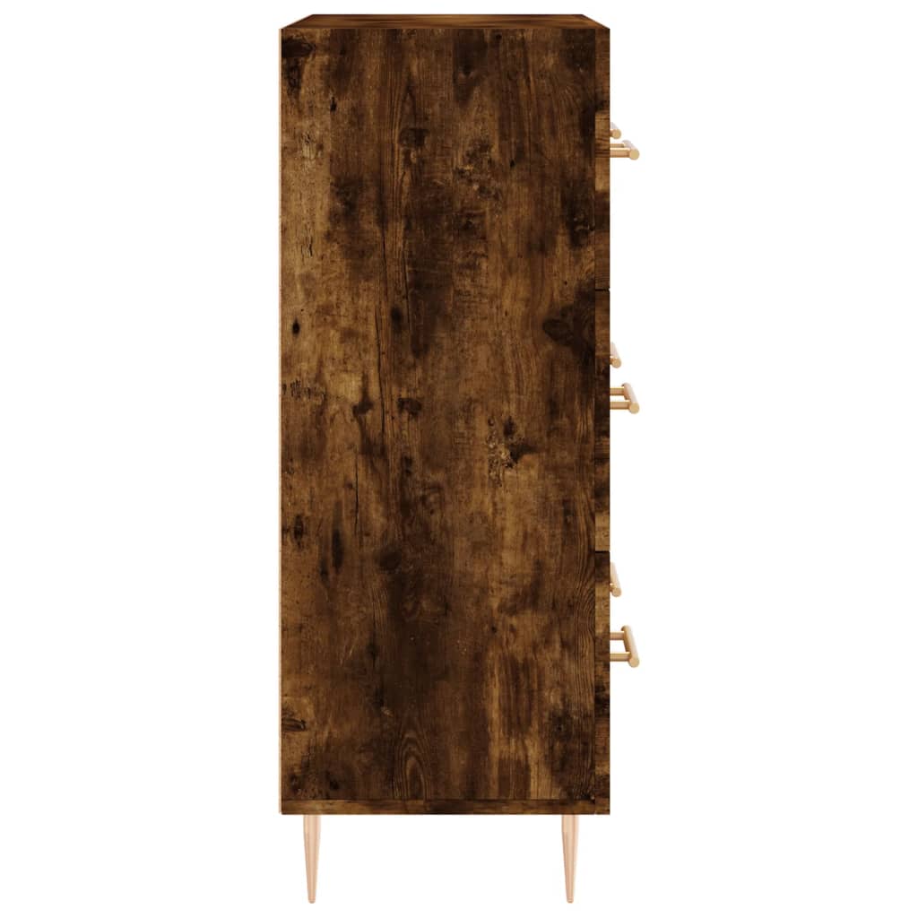 Dressoir 69,5X34X90 Cm Bewerkt Hout Gerookt Eikenkleurig