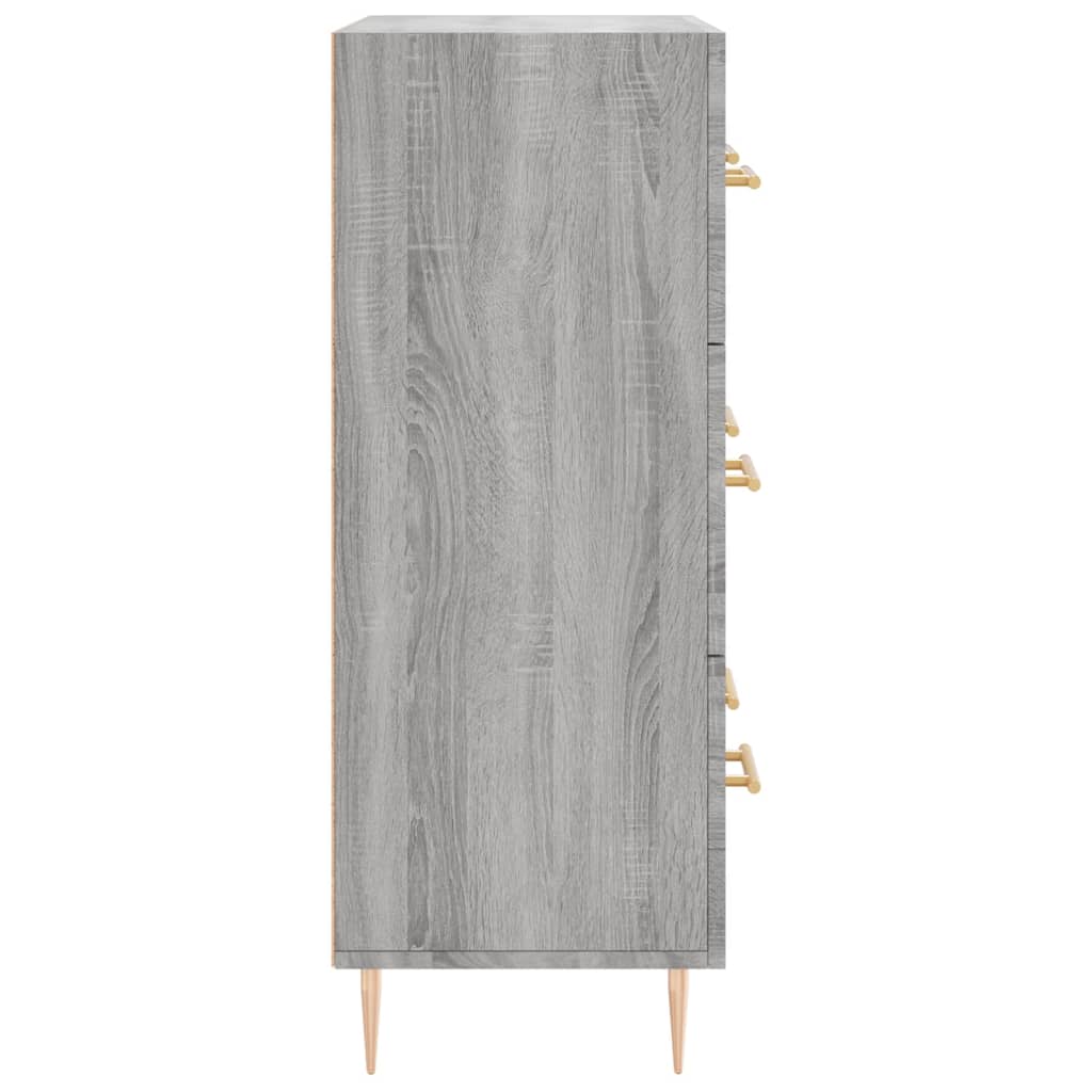 Dressoir 69,5X34X90 Cm Bewerkt Hout Grijs Sonoma Eikenkleurig