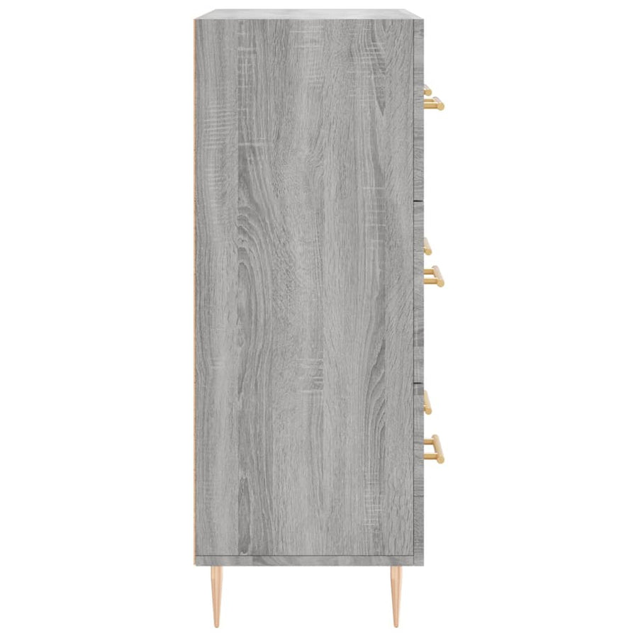 Dressoir 69,5X34X90 Cm Bewerkt Hout Grijs Sonoma Eikenkleurig