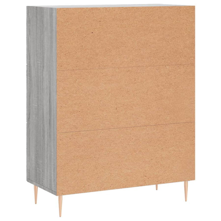 Dressoir 69,5X34X90 Cm Bewerkt Hout Grijs Sonoma Eikenkleurig