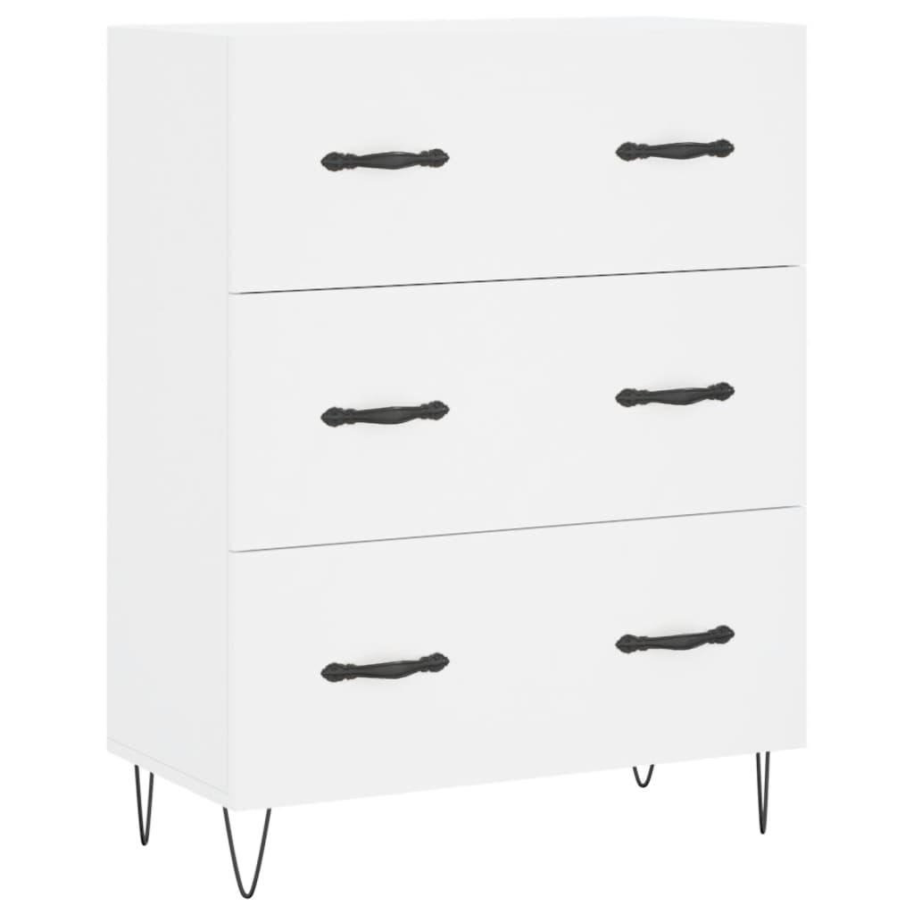 Dressoir 69,5X34X90 Cm Bewerkt Hout Wit