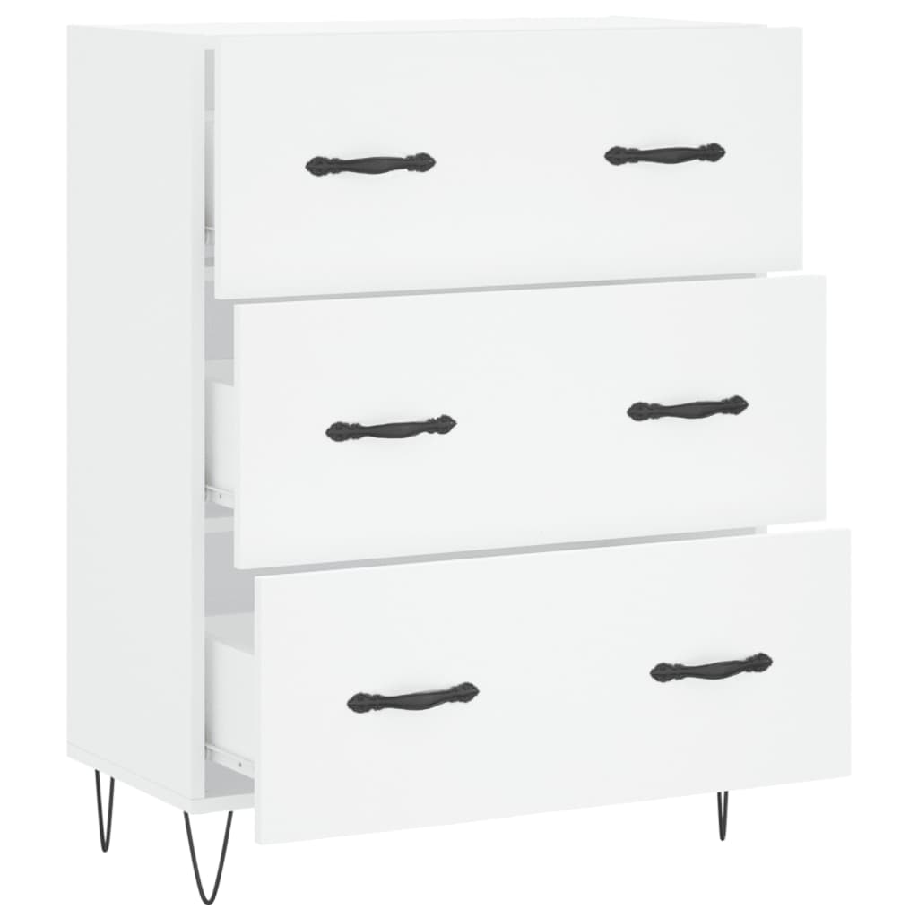 Dressoir 69,5X34X90 Cm Bewerkt Hout Wit