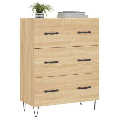 Dressoir 69,5x34x90 cm bewerkt hout sonoma eikenkleurig
