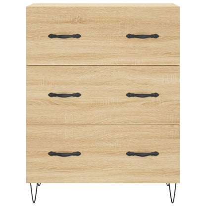 Dressoir 69,5x34x90 cm bewerkt hout sonoma eikenkleurig